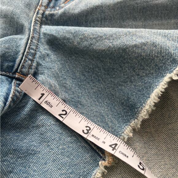 Madewell Relaxed Denim Distressed Raw Hem Jeans Shorts Size 18W - Picture 11 of 15